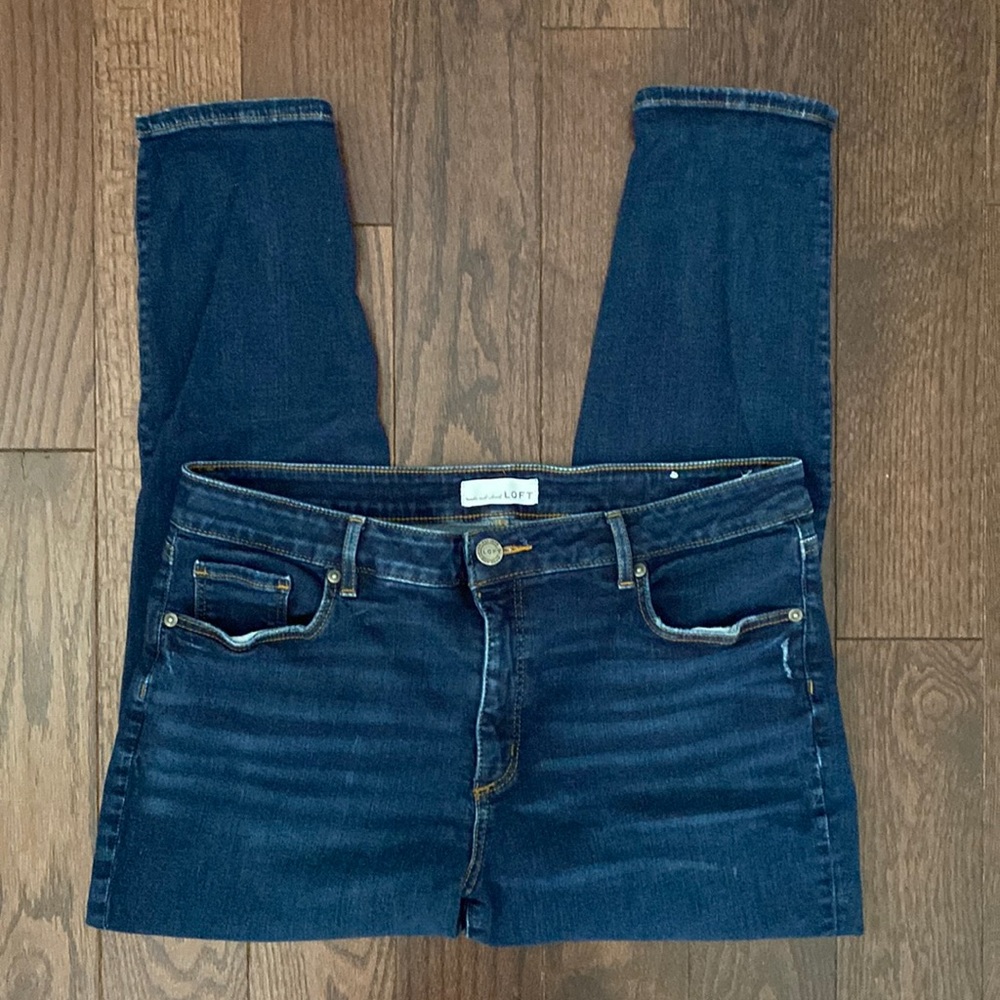 LOFT curvy mid-rise skinny jeans